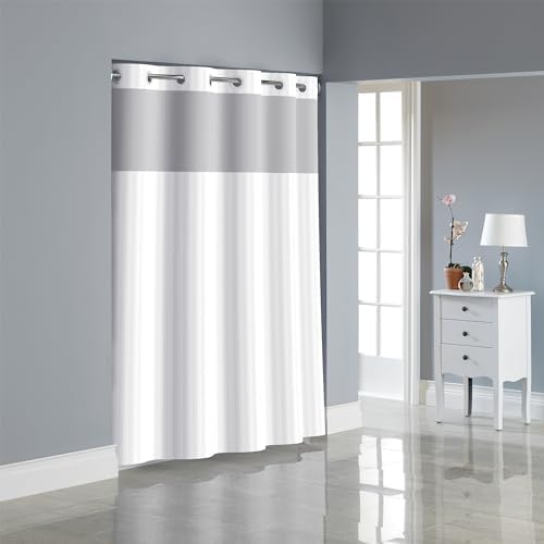 It's a Snap Satin Stripe Shower Curtain